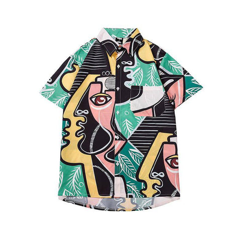 Men's Summer Thin Retro Shirt Short Sleeve